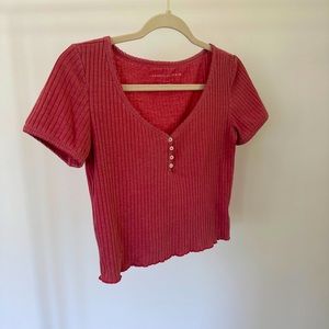 American eagle ribbed crop top
